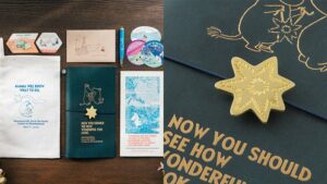 MOOMIN《姆米谷彗星来袭》旅行笔记本组合！超美牛皮书衣×黄铜星星设计