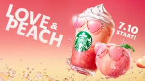 水蜜桃季来临啦！日本星巴克新品LOVE & PEACH星冰乐7月10日上市
