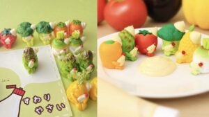 蔬菜排排坐超级疗愈，黏土作家「おけまる。」所带来的食物拟人黏土模型