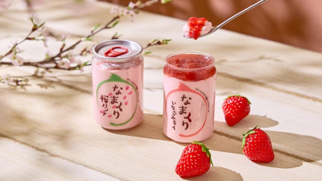 鲜奶油罐头「なまくり」 春季限定粉红新口味3月17日起全国自贩机开卖
