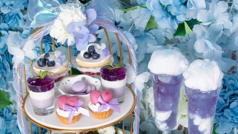 大阪心斋桥超梦幻下午茶「Cafe LUMINOUS」初夏限定「雨色下午茶」好吃又好拍！
