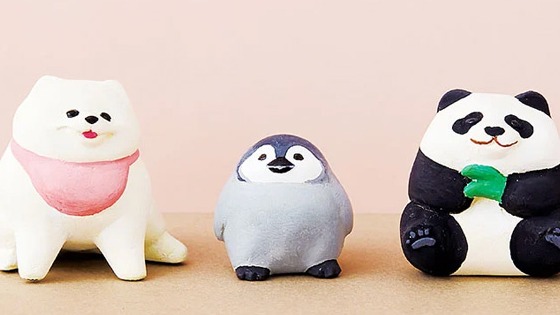 掌心上的圆滚滚动物，来自动物造型作家「もんとみ」的可爱立体作品